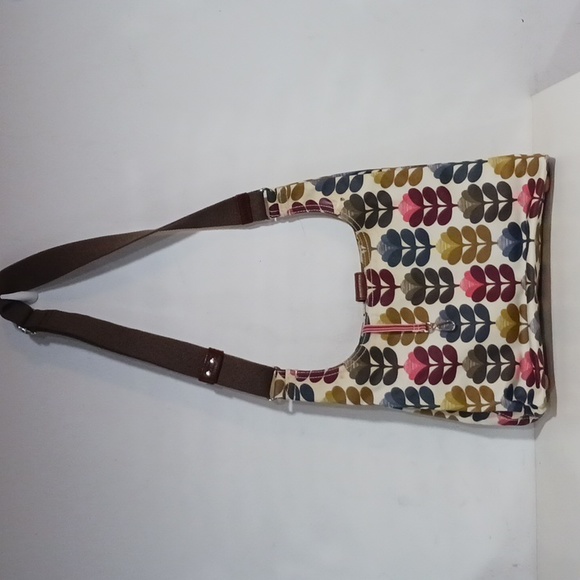 Orla Kiely Bags Orla Kiely Midi Crossbody Floral Matt Coated Canvas